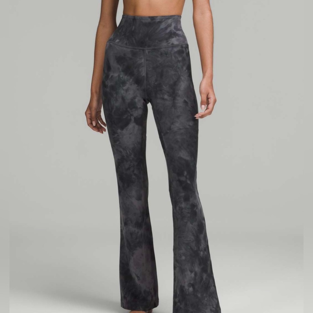 lululemon athletica Black Tie-Dye Boot Cut Pants
